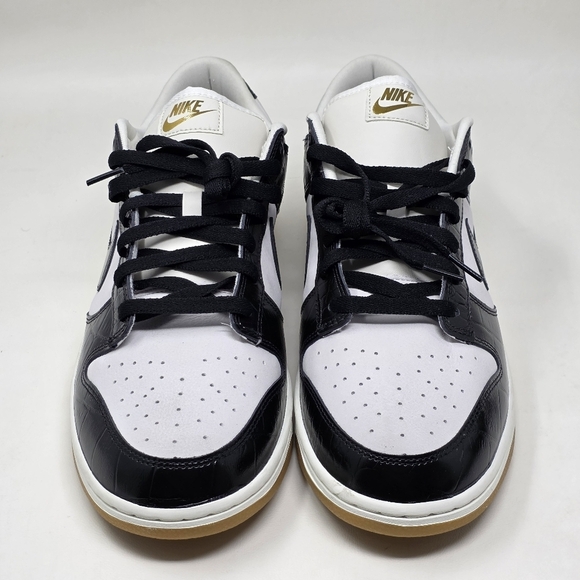 Nike Women's Dunk Low LX Black Croc FJ2260-003 Black-Sail-Gum Button Sz 14 New - Picture 7 of 10